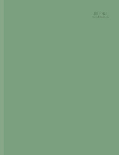 Wide Ruled Notebook Journal: Dusty Green, Minimalist, 8.5 x 11, 110 Pages