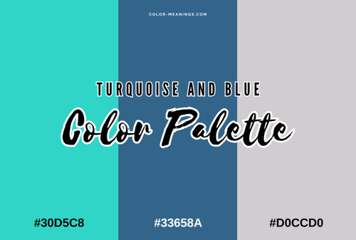 Turquoise and Blue Color Palette