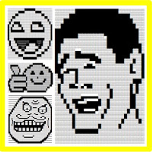 dibujos ascii de rostros de personas