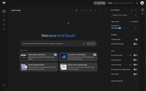 至 Google AI Studio 刷以使用 Gemini LLM 最大功能