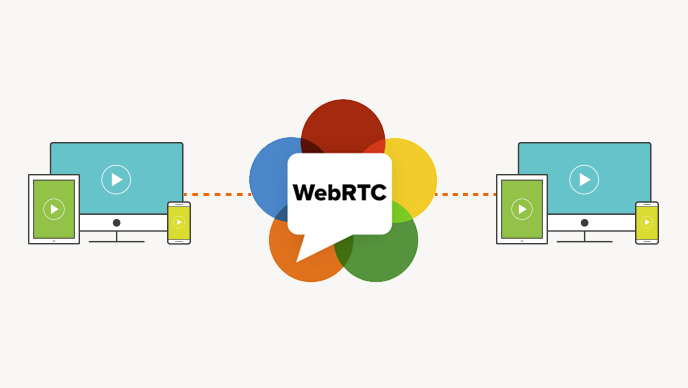 React application showing a peer-to-peer WebRTC video call.