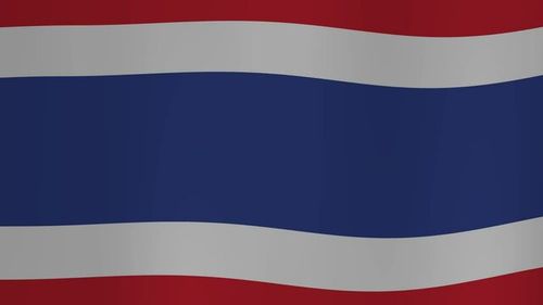 thailand flag 4K, The Thailand flag is displayed in a 4K 3D realistic animation, waving smoothly against a green screen background. This perfectly looping animation serves as an ideal themed backdrop