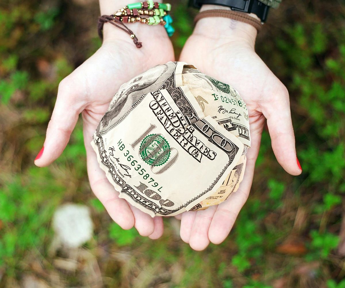 Free stock photo of cash, dollars, hands