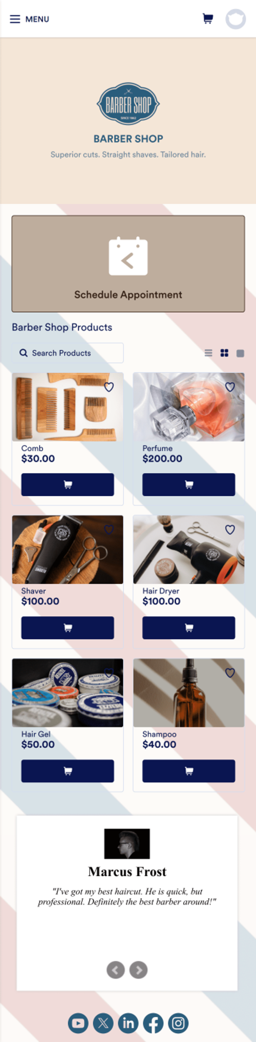 Barber Shop App Template