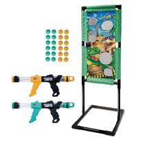Amax - Foam Blaster Shooting Game Set with 2 Toy Guns, 24 Foam Balls, and a Target Board for exciting, Safe Indoor Target Practice and Fun!