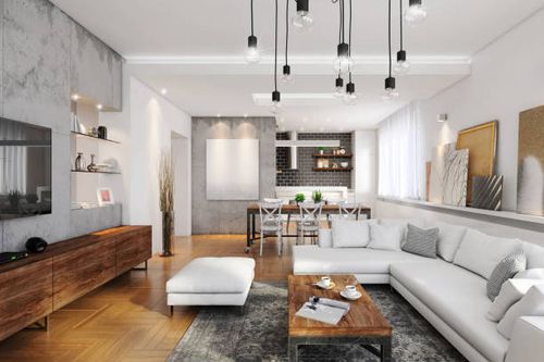 modern hipster apartment interior - interior design living room stock pictures, royalty-free photos & images