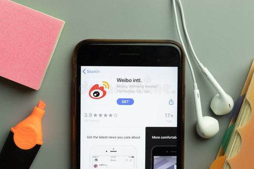 New York, USA - 1 December 2020: Weibo Intl mobile app icon on phone screen top view, Illustrative Editorial. Weibo app stock images, royalty-free photos and pictures