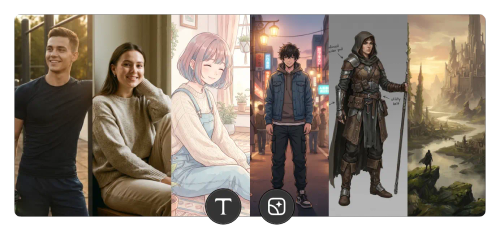 AI根据文本和图像输入生成的逼真肖像、动漫和奇幻艺术作品。