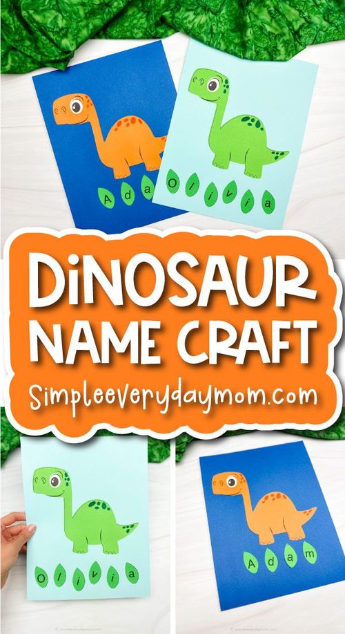 dinosaur name craft for kids to make