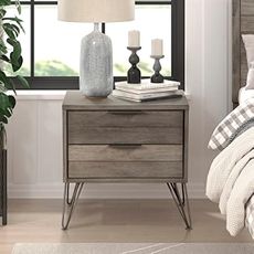 Lexicon Leavitt 2-Drawer Nightstand, Gray