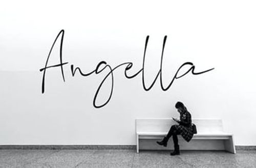 Angella es una de Las Mejores Letras Cursivas que encontrarás en GraphicRiver