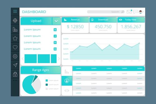 Free Vector dashboard user panel design