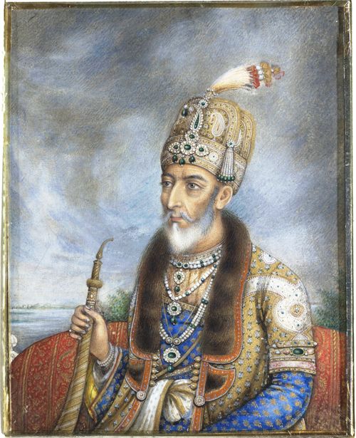 Bahadur Shah Zafar, the last Mughal emperor, declared symbolic leader of the rebellion, later exiled to Burma.