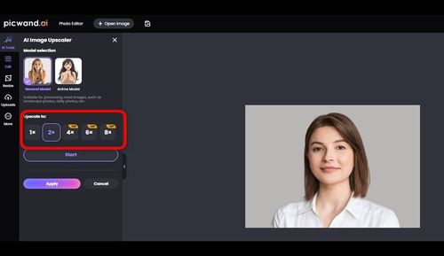 Picwand Ai Image Upscaler Upscale to Four