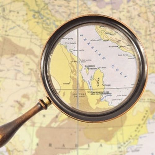 Vintage Map; Middle East; Syria Iran Iraq Afghanistan Jordan, Saudi Arabia, 1955 - Teak Wood Magnetic Hanger Frame Optional image 8