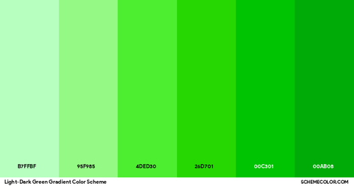 Download PNG image of Light-Dark Green Gradient Color Scheme