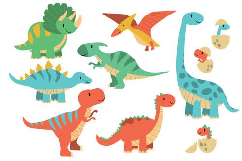 Cartoon dinosaurs. Baby dino prehistoric animals. Cute dinosaur, jurassic period animal stegosaurus brachiosaurus, trex and pterosaurs. EPS Cartoon dinosaurs. Baby dino prehistoric animals. Cute dinosaur, jurassic period animal stegosaurus brachiosaurus, trex and pterosaurs. dinosaur cartoon stock illustrations