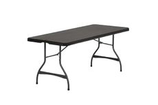 Generic Heavy Duty Lifetime Rectangular 6 Foot Commercial Grade Stacking Folding Utility Table for All Events (Black Gray Frame, 1 Pack)