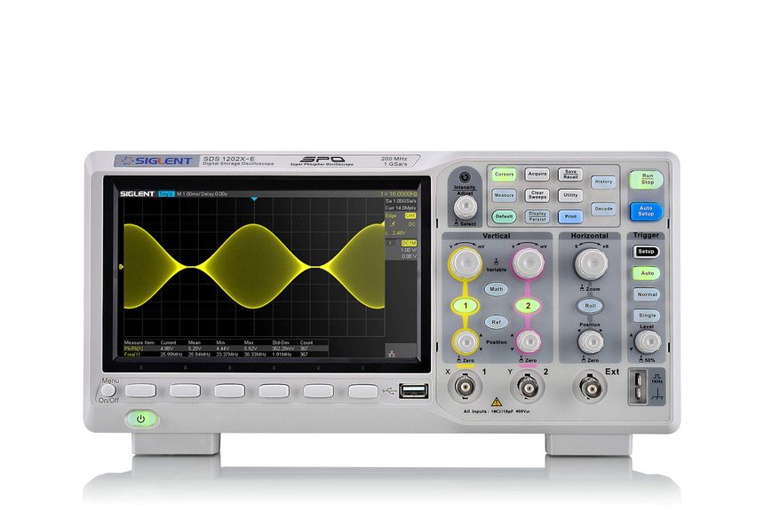 Siglent Technologies SDS1202X-E osciloscopio digital de 200 mhz y 2 canales, gris