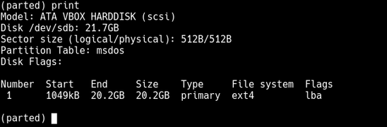 Print Partition Table