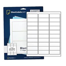 Mailing Address Labels from SheetLabels.com, 1" x 2-5/8", Laser or Inkjet Printable, 30-Up FBA Labels, Easy to Peel, 750 Labels - 25 Sheets