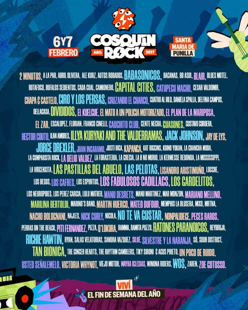Cosquín Rock 2027: La grilla
