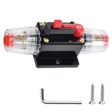 80 Amp Circuit Breaker Manual Reset Inline Fuse, 12V-48V DC for car Audio Marine Boat Trolling Motor Solar System Protection