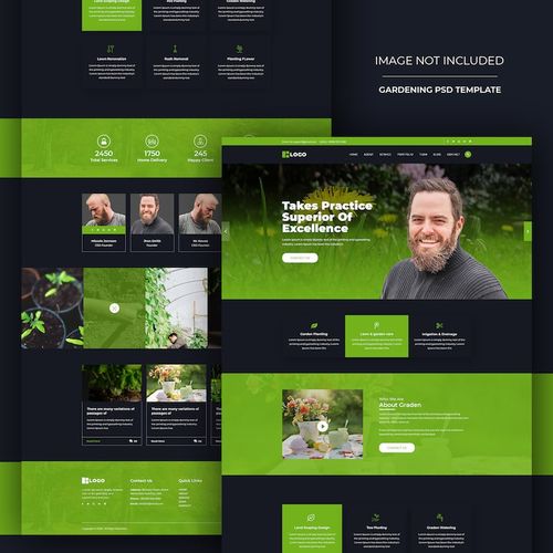 PSD website design psd template