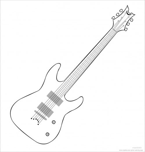 590x620 Acoustic Guitar Coloring Pages Guitar Coloring Pages