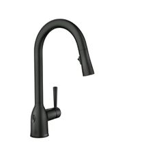 Moen Adler Matte Black Motionsense Wave Sensor Touchless One Handle Pulldown Kitchen Faucet Featuring Power Clean, 87233EWBL