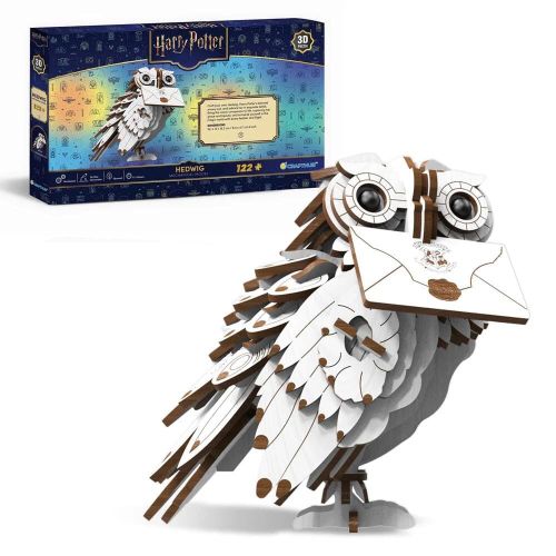 CRAFTHUB Harry Potter 3D Puzzle for Adults - 2025 Updated Version – Hedwig Owl – Medium Size Wooden Puzzle with 120 Pieces...