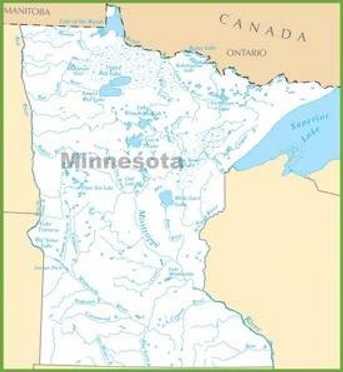 Minnesota lakes map