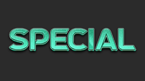 Efecto de texto verde brillante - tipografía 3d en negrita