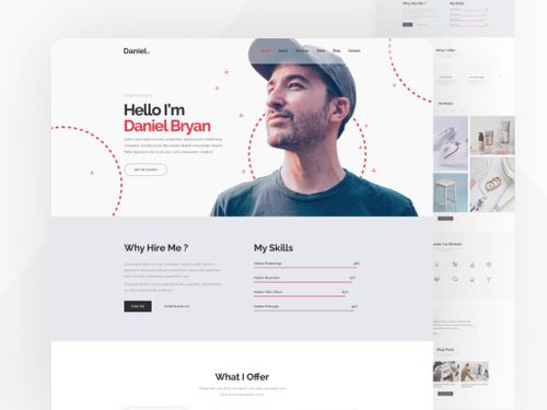Daniel - Free Figma Portfolio Website Design Template