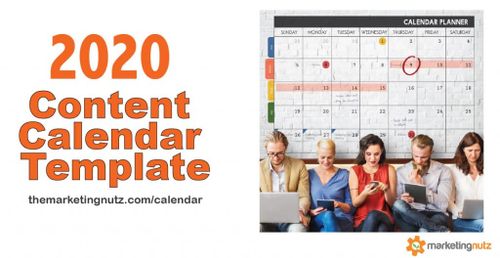 2020 FREE Social Media Content Calendar Template Digital Marketing