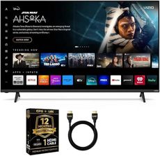 Vizio 50-Inch 4K UHD LED Smart TV Bundle - HDR10+, VRR, Bluetooth, Alexa Compatible, Voice Remote with UAX HDMI Cable, 12-Month CPS Protection.