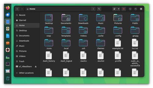 Shadows Icon Theme in Ubuntu Dock and Nautilus File Manager