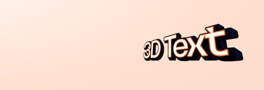 3D Text Hero Banner