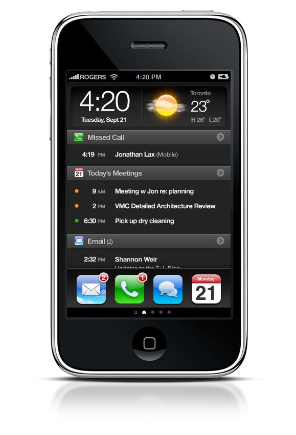 A new completely redesigned iPhone SpringBoard | iPhoneRoot.com