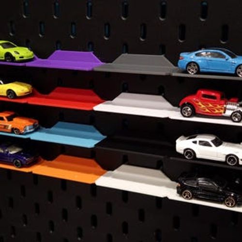 Ikea Skadis Display Shelves For 1/64 Scale Diecast Model Cars image 2