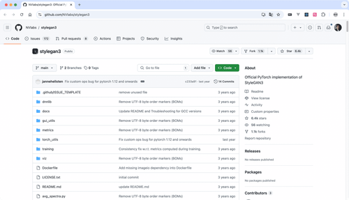 Github 开源 AI 图像生成项目StyleGAN3