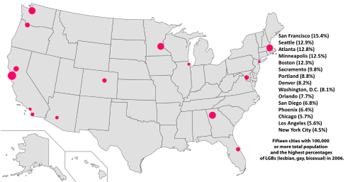 cities with the highest percentage of lgbs