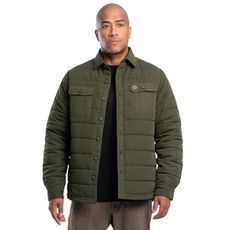 ATG by Wrangler Men's Performance Shirt Jacket, Olive, Medium