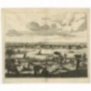 Antique Print of Suratte by Baldaeus (1672)