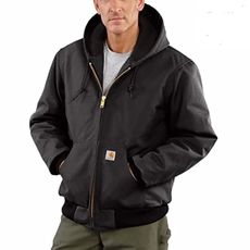 CarharttMenLoose Fit Firm Duck Insulated Flannel-Lined Active JacketBlack2X-Large