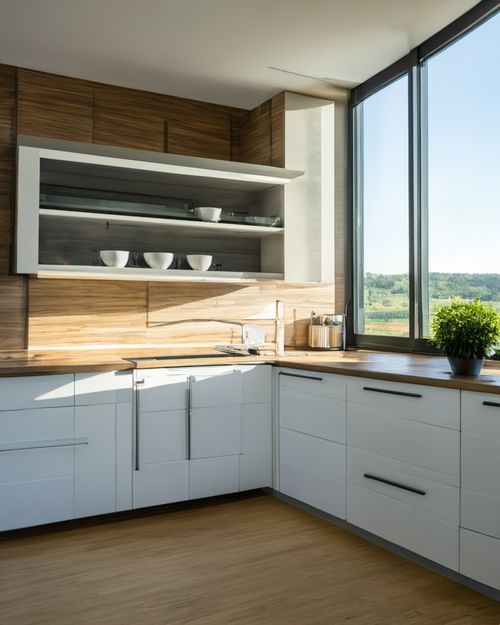 Modern Stylish Kitchen FREE Stock Photo, kitchen,  modern,  interior picture