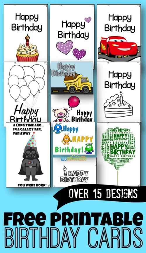 FREE Printable Birthday Cards | Free printable birthday cards, Happy birthday cards printable, Free birthday card