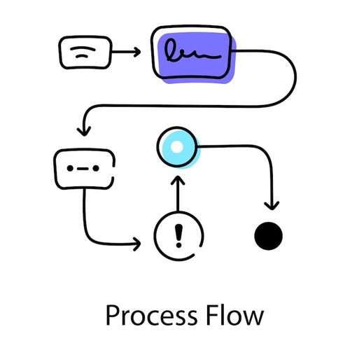 Vector creative workflow doodle icon