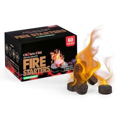 Fire Starters for Solo Stove Mesa, 60 Count BBQ Firestarter and Fireplace Accessories, Pellets for Bonfire and Firepit, Camping, Grilling, Cooking, Campfires, Charcoal, Wood, and Sticks
