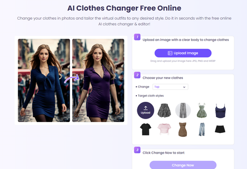 Vidnoz AI Clothes Changer - Best Free Online Virtual Clothes Try On